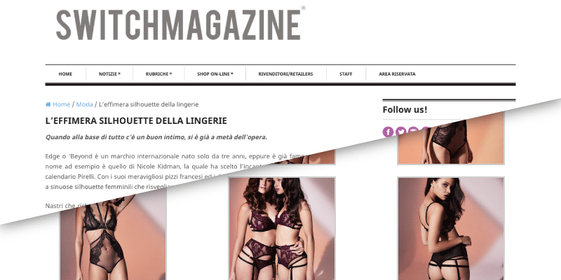 L'effimera Silhouette Della Lingerie