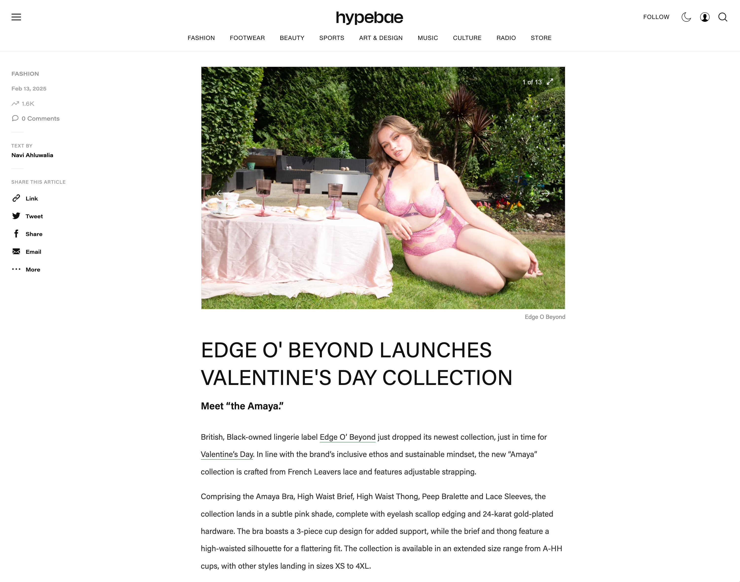 Edge O' Beyond Launches Valentine's Day Collection—Meet “the Amaya.”