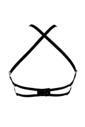 Noir Lace High Neck Bralette