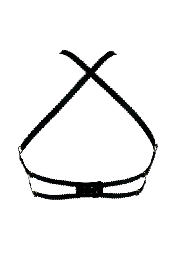 Noir Lace High Neck Bralette
