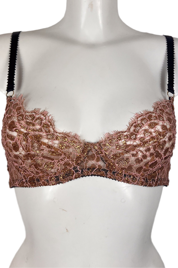 Gold + Pink Lace Bra SS2802014