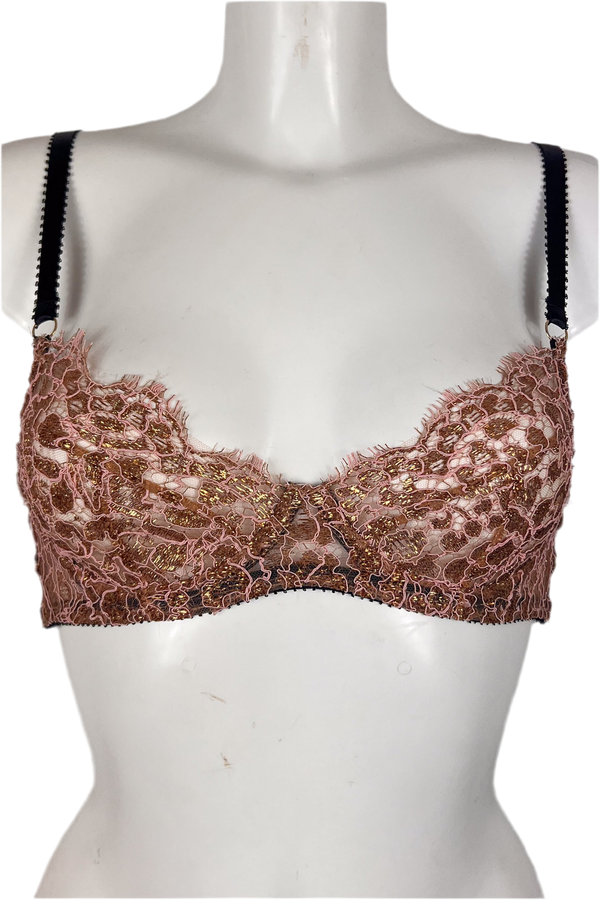 Gold + Pink Lace Bra SS2802014