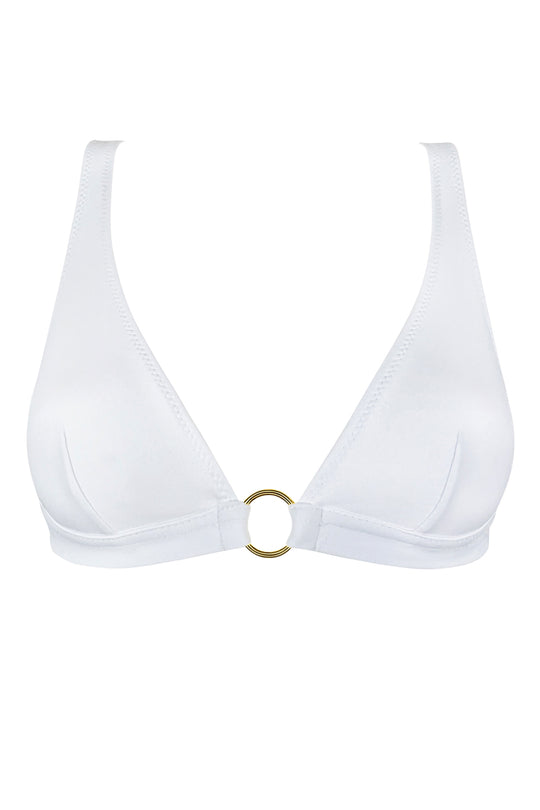 Angeli White Bikini Top