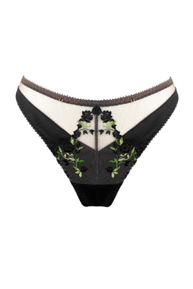 Charlotte Silk Noir Thong SS0204003