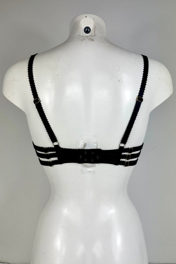 Charlotte Noir Leather Bra SS0901020