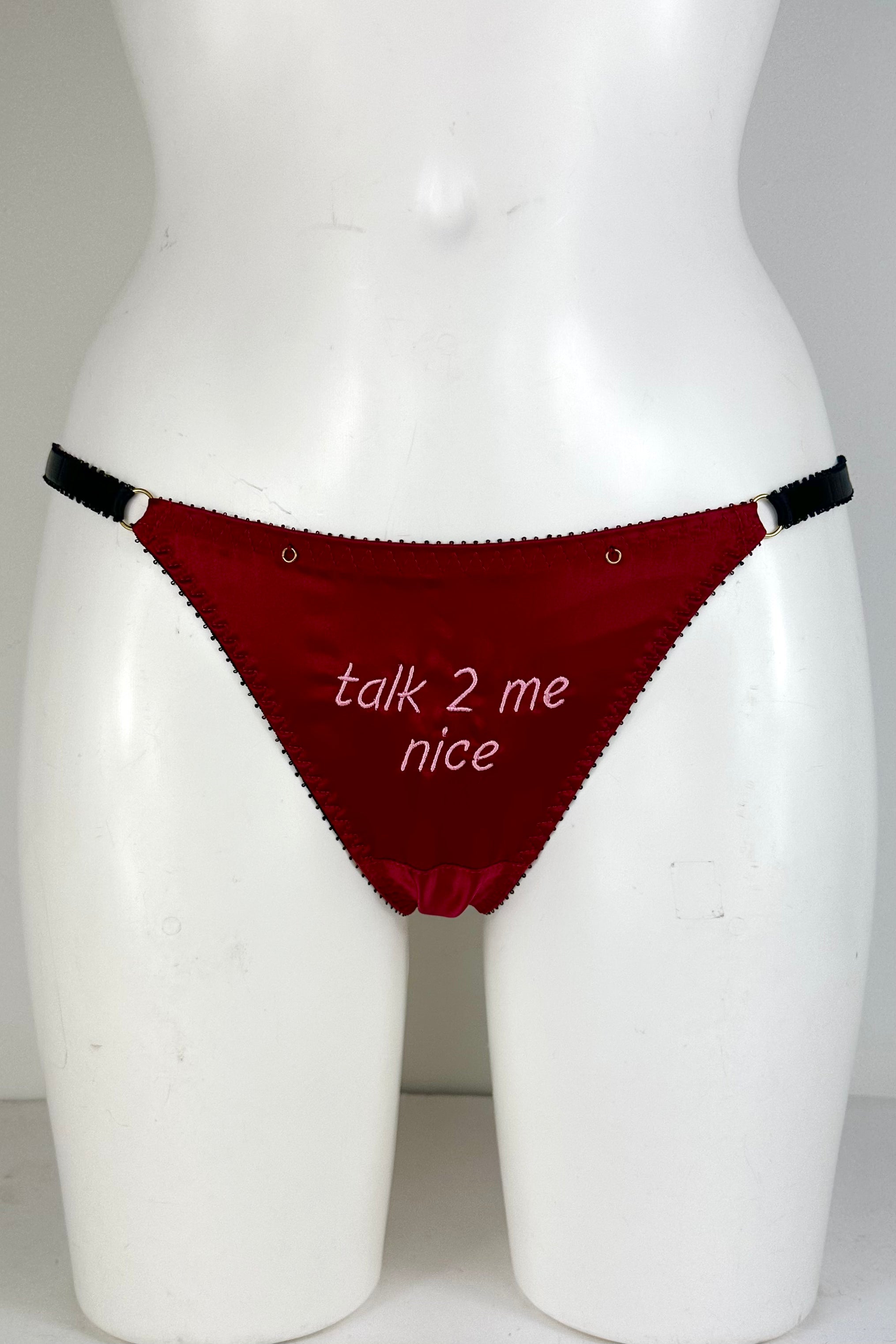 Rouge Silk Embroidered Brief SS0901157