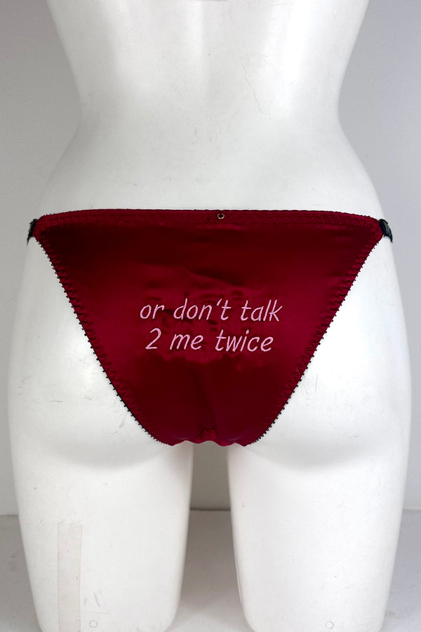 Rouge Silk Embroidered Brief SS0901157