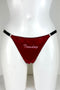 Rouge Silk Embroidered Thong SS0901153