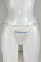 Ivory Silk Embroidered Thong SS0901155