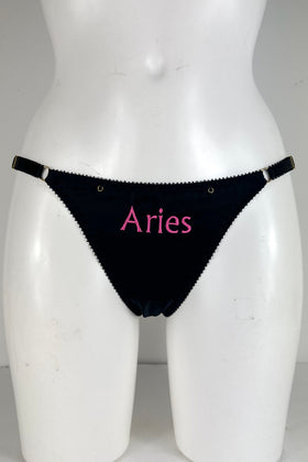 Noir Silk Embroidered Brief SS0902001