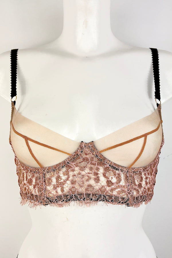Gold + Pink French Leavers Lace Set SS2802015