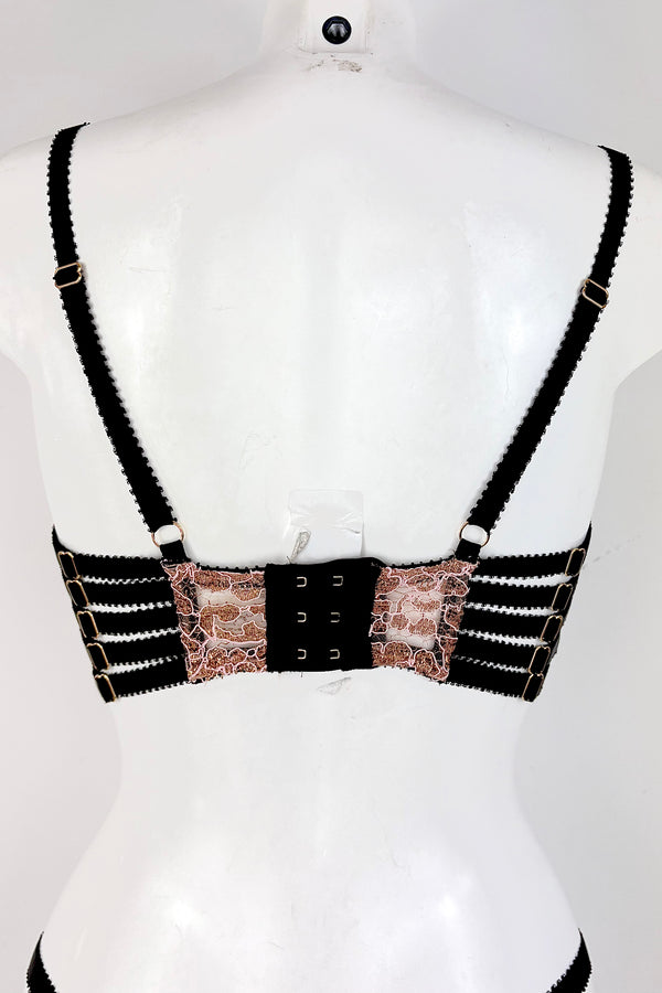 Gold + Pink French Leavers Lace Set SS2802015