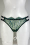 Yellow + Blue Metallic Lace Thong SS0902044