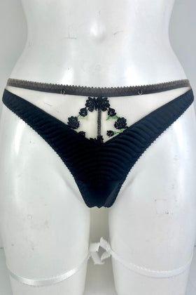 Charlotte Silk Noir Thong SS0901022
