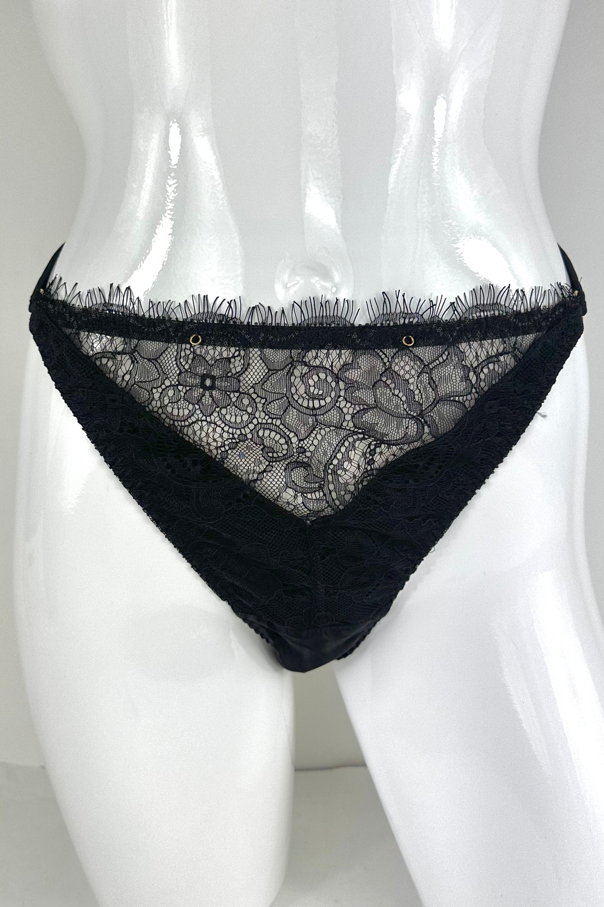 Erica Noir Silk Thong SS0903061