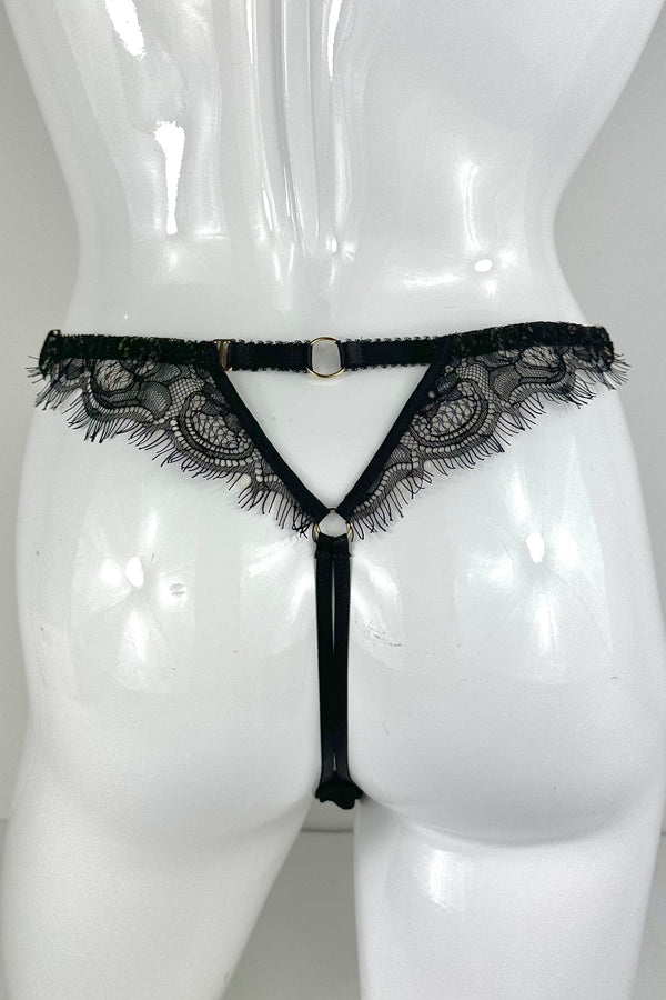 Erica Noir Silk Thong SS0903061
