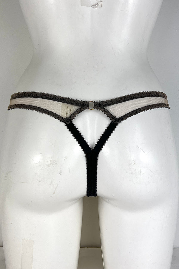 Charlotte Silk Noir Thong SS0204004
