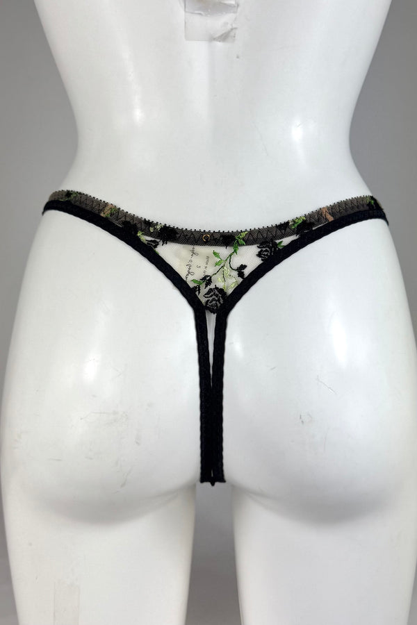 Charlotte Noir High Cut Thong SS015034