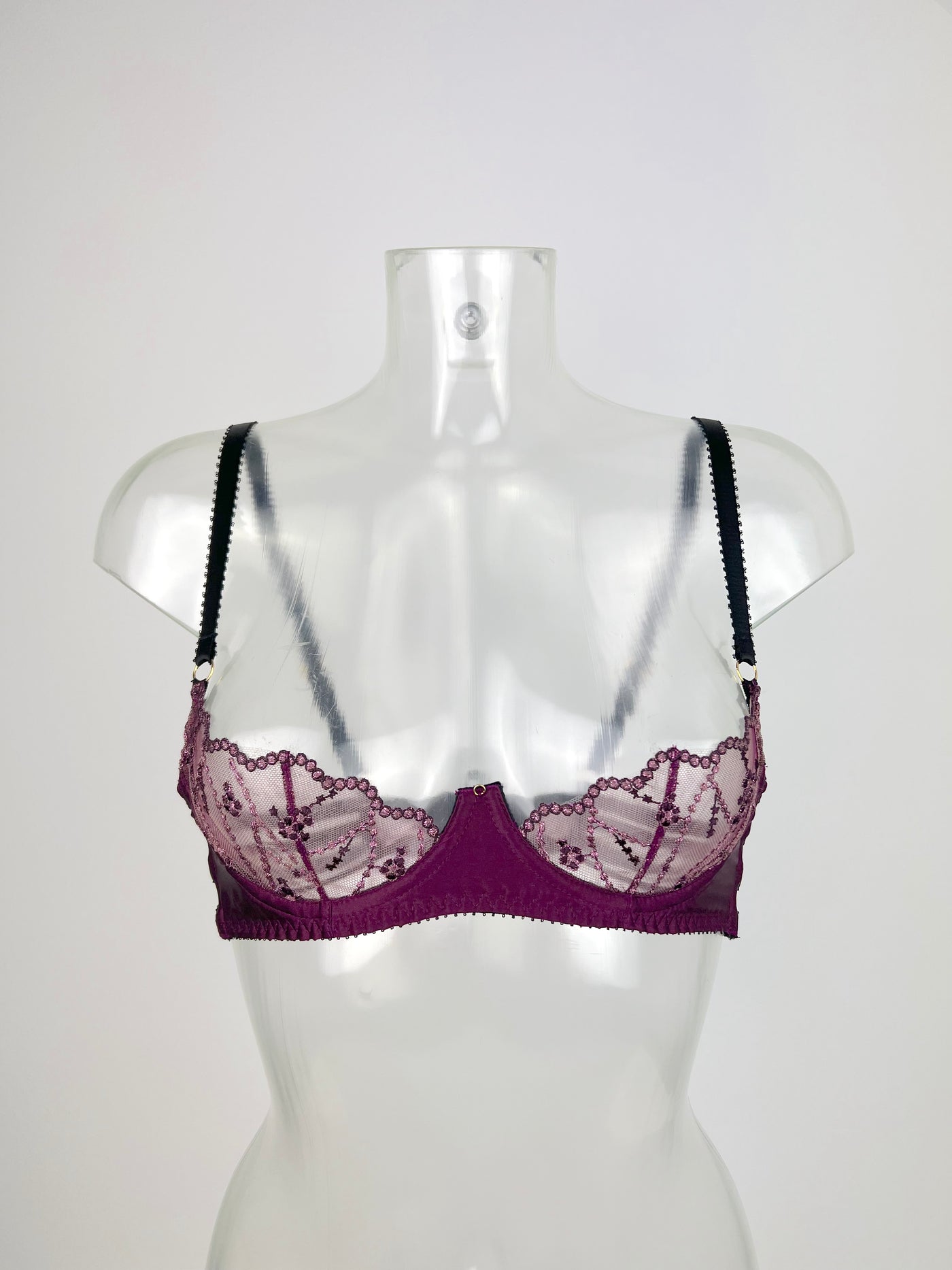 VS S Very Sexy Fringe Open Quarter Cup Bra Roaring 20s Underwire Bra NWT