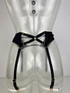Charlotte Noir Silk Suspender SSS1083