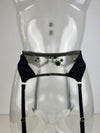 Charlotte Noir Silk Suspender SSS1083