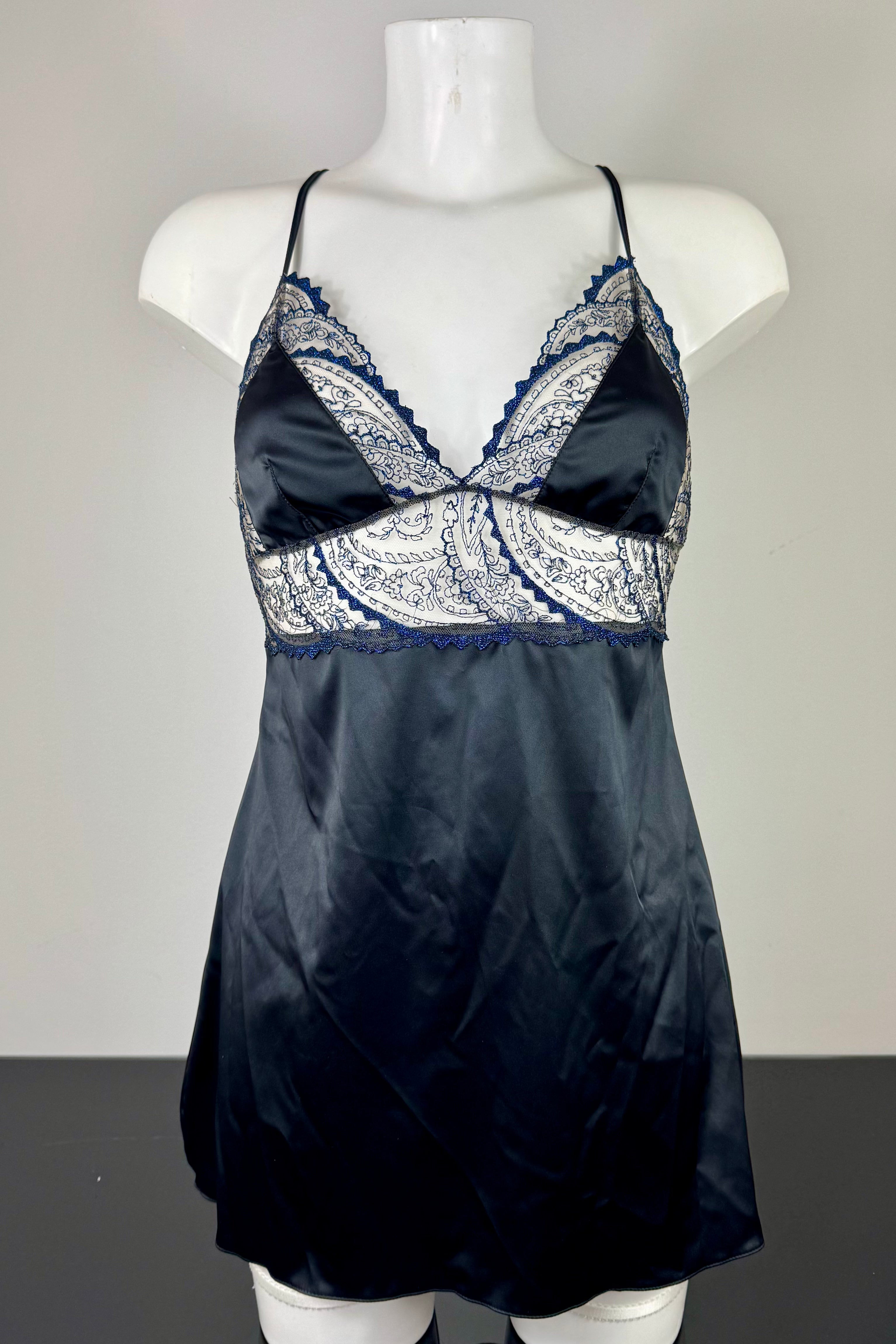 Black Satin Emma Slip SS2802136