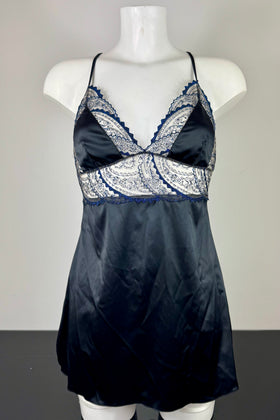 Black Satin Emma Slip SS2802136