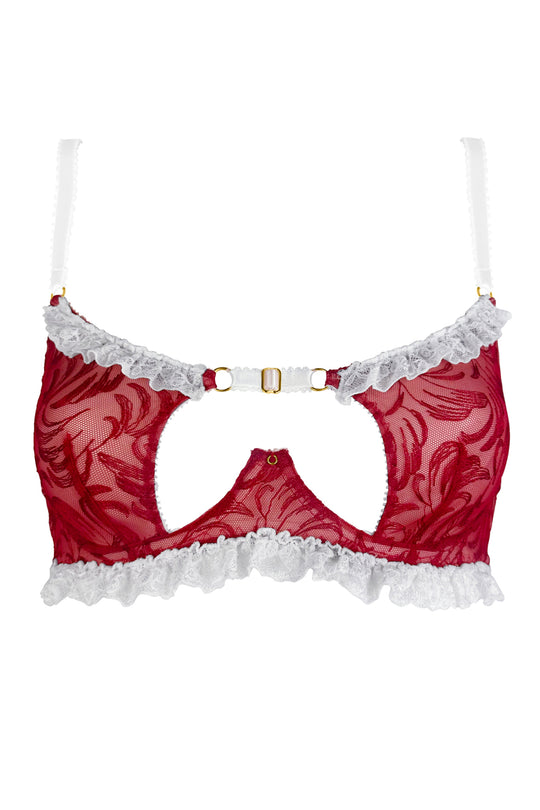Mrs Claus Peep Bra