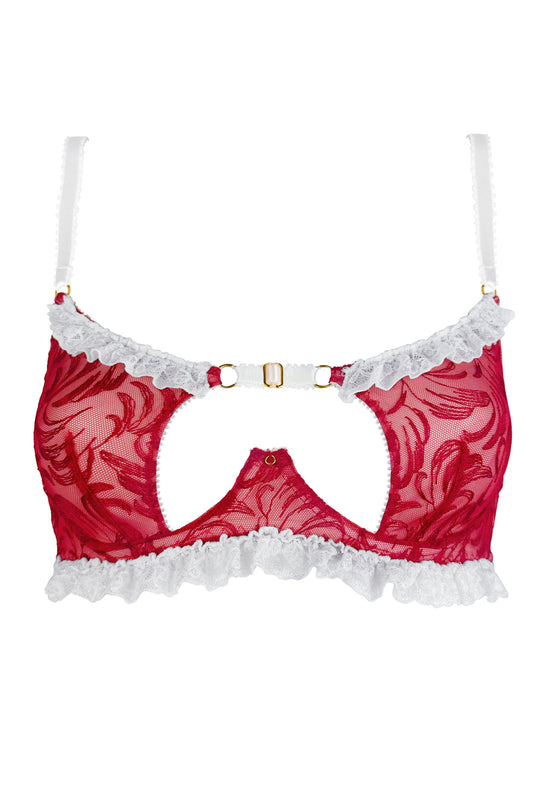 Mrs Claus Peep Bra