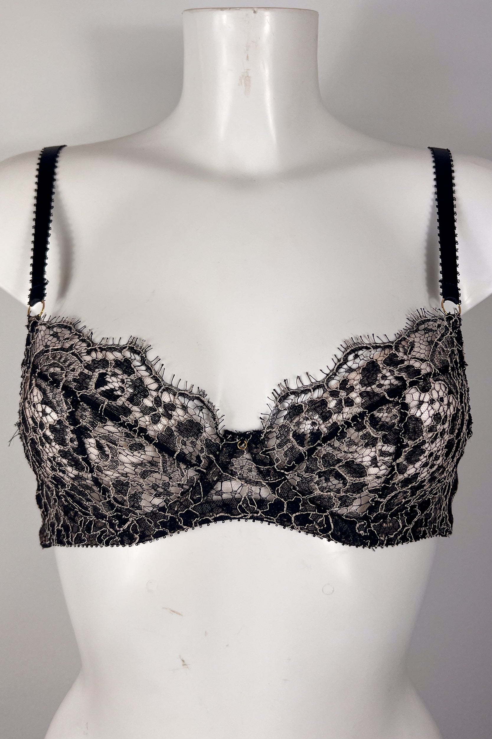 Black + White Lace Bra SS2802007