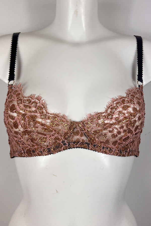 Gold + Pink Lace Bra SS2802014