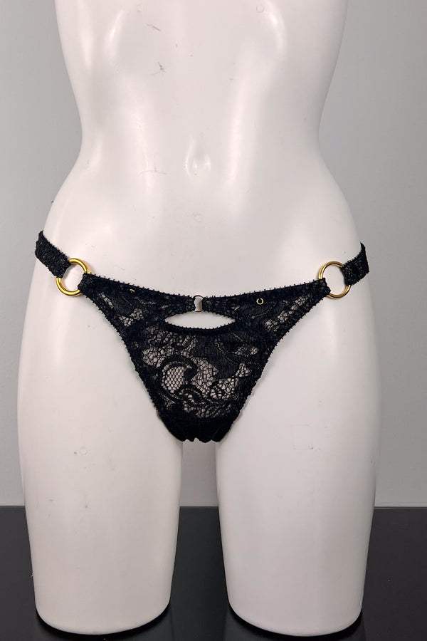 Corded Noir Thong SS2802029