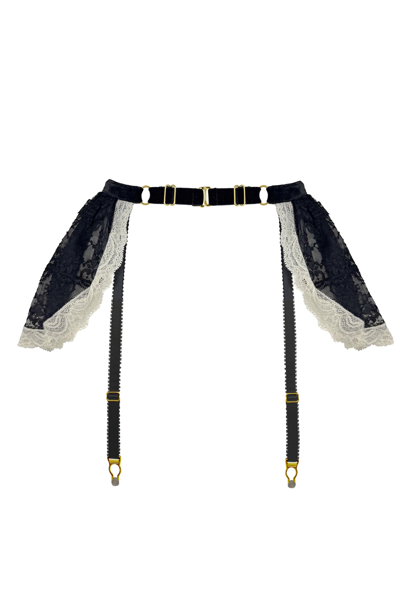 French Maid Skirted Suspender | Luxury Lace Costume Lingerie Set 8