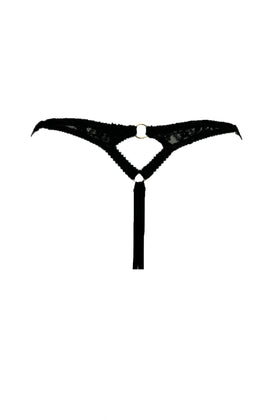 Noir Lace Thong