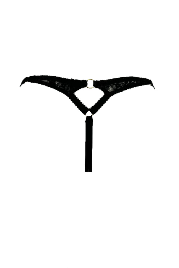 Noir Lace Thong