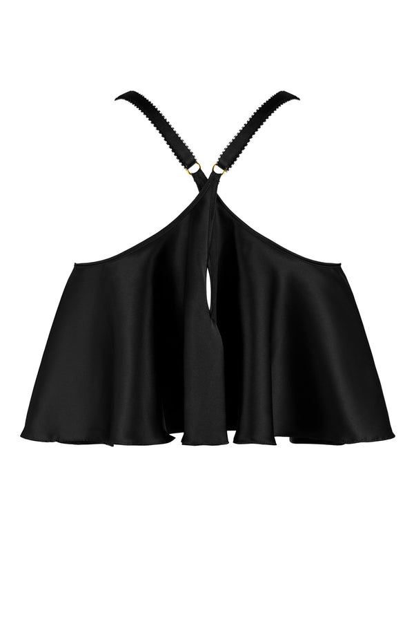 Noir Silk Babydoll