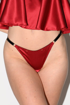 Rouge Silk Thong
