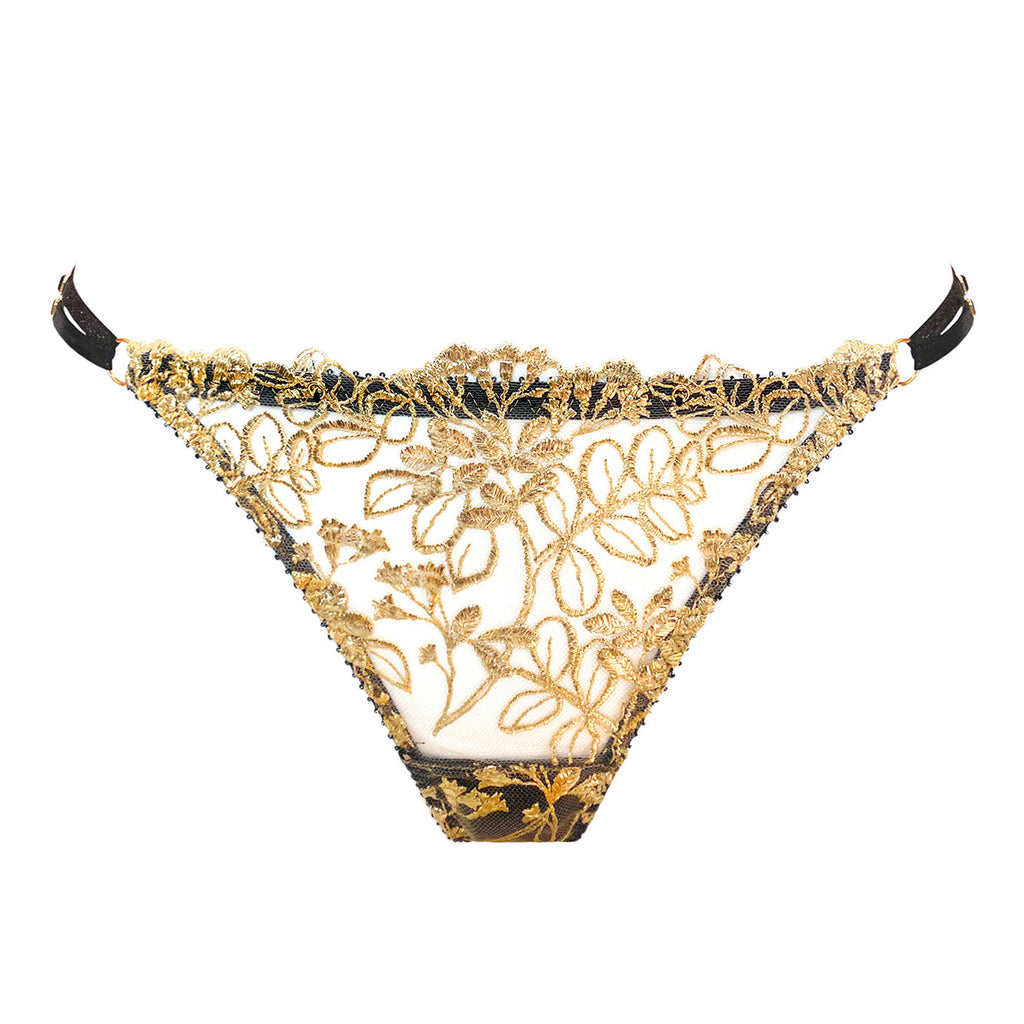 Carol Thong | Embroidered Luxury Lingerie in Gold | Designer Underwear ...