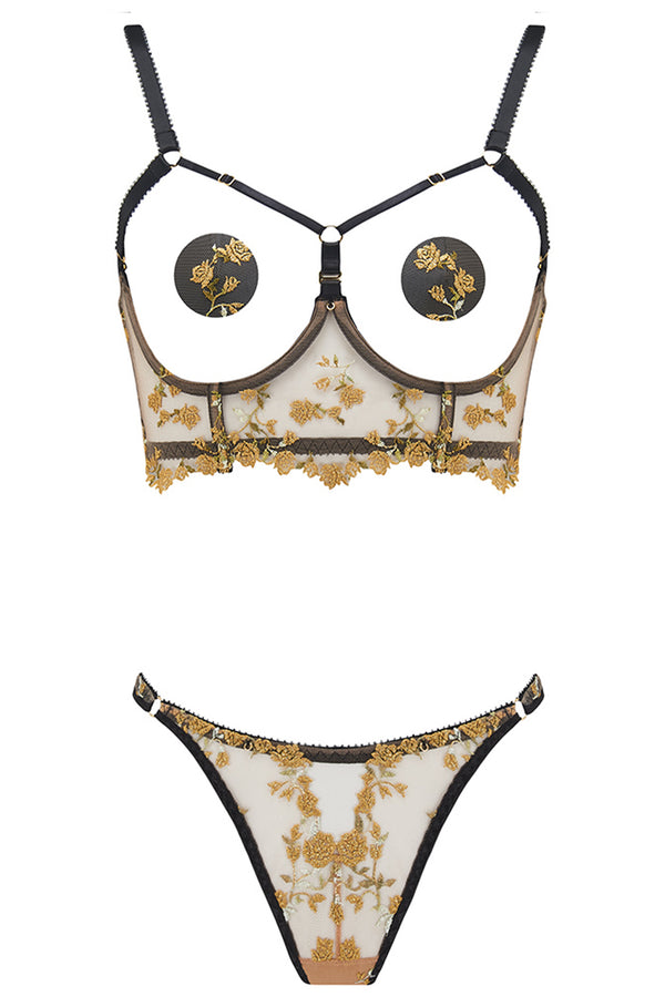Charlotte en Or Cupless Bra by Edge o' Beyond