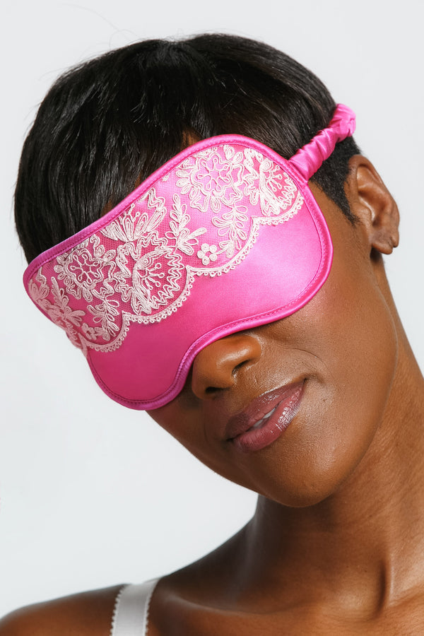 Adaora Silk + Scallop Eye Mask