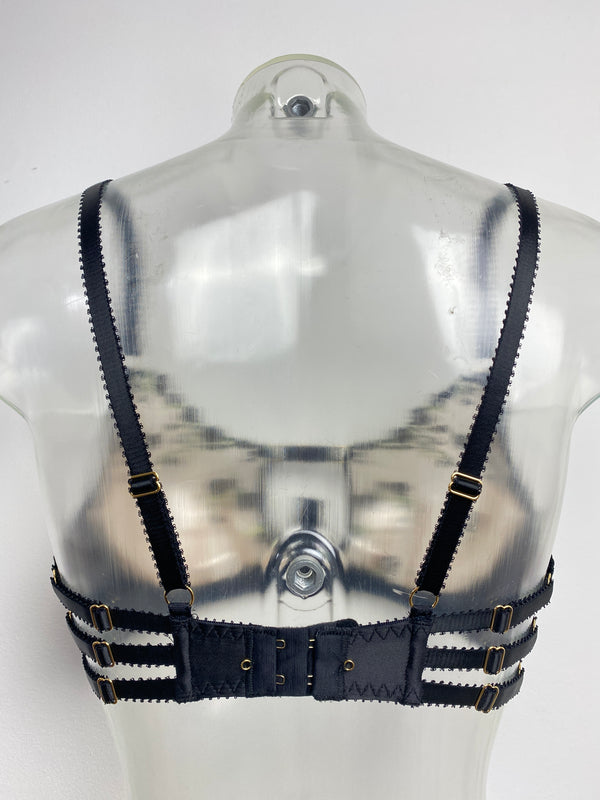 Charlotte Noir Silk Bra SS7379