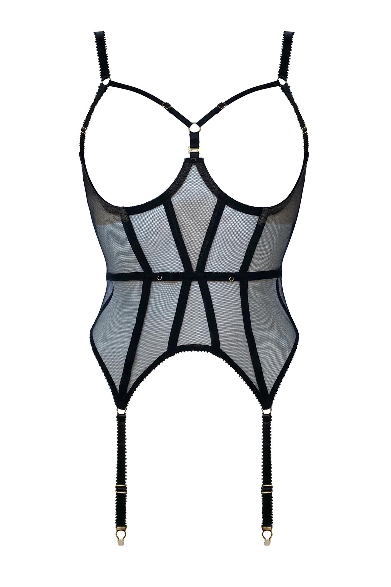 Marinette Black Cupless Basque Everyday Luxury Lingerie Sheer marinette-black-cupless-basque-everyday-luxury-lingerie-sheer