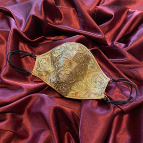 Face Covering - Gold Silk + Lace GOL001