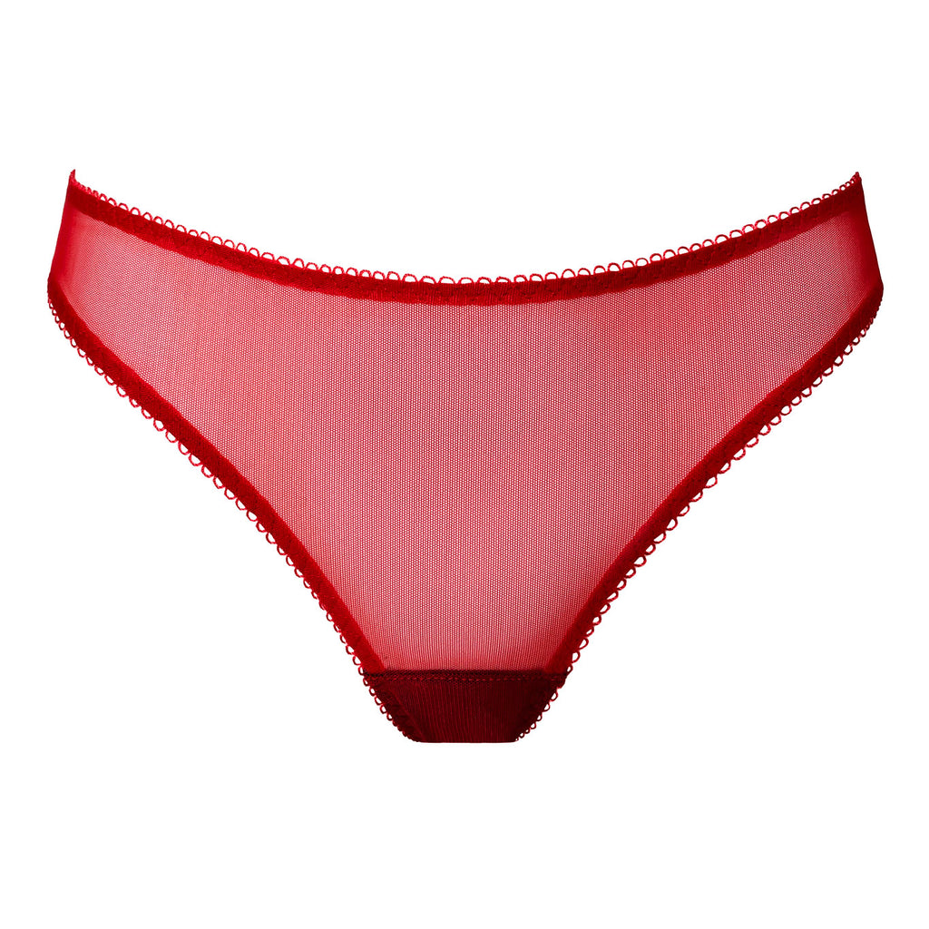 Elly Rouge Thong | Sheer Everyday Essential Comfortable Red Underwear ...