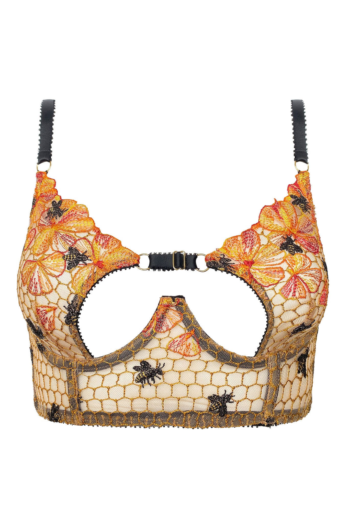 VERSACE - Printed Silk Bralette Top