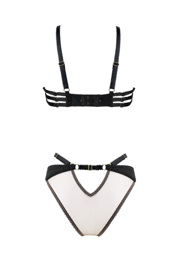 Charlotte Silk Noir Bra
