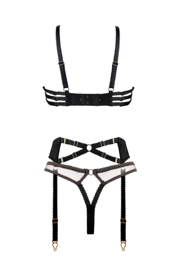 Charlotte Silk Noir Bra