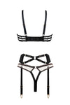 Charlotte Silk Noir Suspender