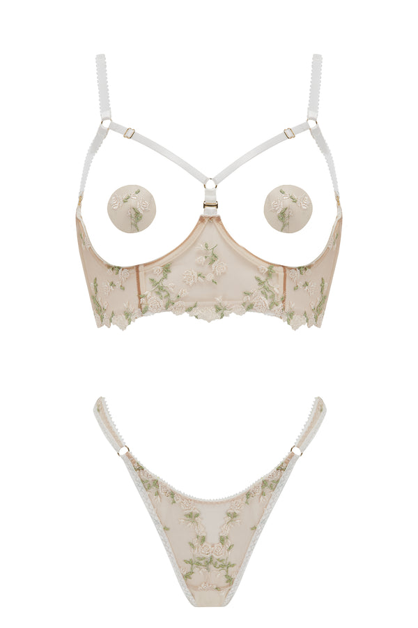 Charlotte Ivory Cupless Bra