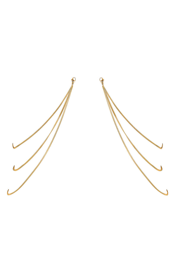 Edge o' Beyond Benjamin 18k Gold Plated Bra Chains for Lingerie